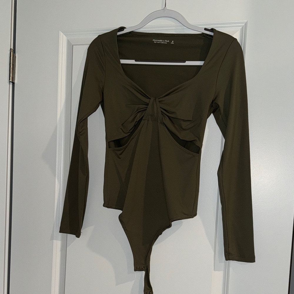 Abercrombie & Fitch Olive Green Bodysuit
